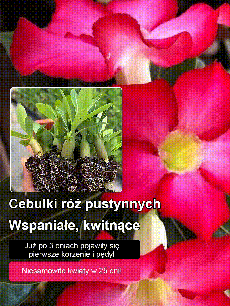 Przy odpowiednim nawadnianiu cebulki róży pustynnej mogą żyć nawet 100 lat.