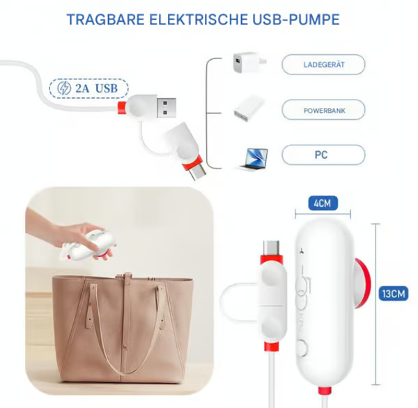 🔥Zmotoryzowany worek próżniowy USB
